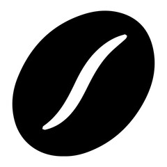 Coffee Bean Icon – Single Bean Symbol