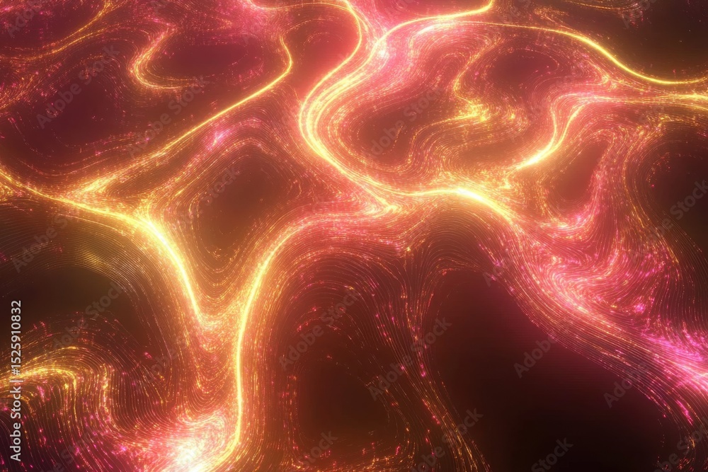 Poster glow light streaks create a futuristic abstract background in vibrant colors and flowing patterns, g