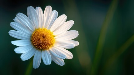 Fototapeta premium Close-up of a single white daisy.