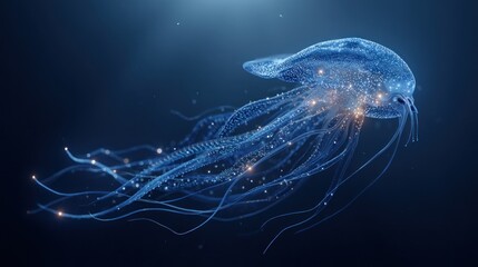 Digital jellyfish illustration