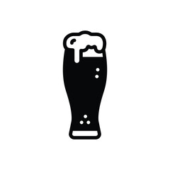 Black solid icon for beer