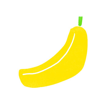 スタンプ風バナナのイラスト