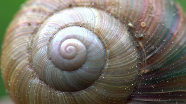 Snail shell closeup detail