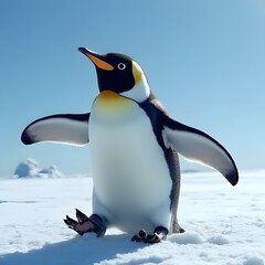 Obraz premium penguin on the snow