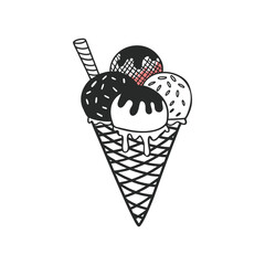 Ice cream logo clipart set. Colorful cone ice cream icon clip art in pictogram style vector illustration color pastel sweet dessert collection.	