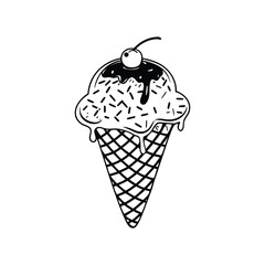 Ice cream logo clipart set. Colorful cone ice cream icon clip art in pictogram style vector illustration color pastel sweet dessert collection.	