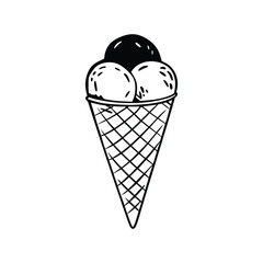 Ice cream logo clipart set. Colorful cone ice cream icon clip art in pictogram style vector illustration color pastel sweet dessert collection.	