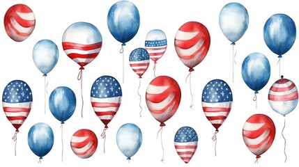 Patriotic balloons red white and blue for fourth of july independence day memorial day celebration decor