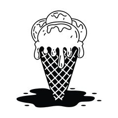 Ice cream logo clipart set. Colorful cone ice cream icon clip art in pictogram style vector illustration color pastel sweet dessert collection.	