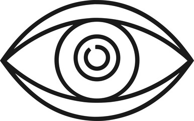 HUMAN EYE Icon Solid Style. Vector Icon Design Element for Web Page, Mobile App, UI, UX Design