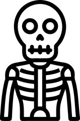 Human bones skeleton dark black silhouette collection. High detailed Vector Set of bones illustration.