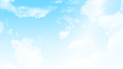 White cloud on blue sky. 
