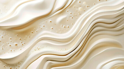Obraz premium A creamy white abstract background with smooth, flowing waves and subtle textures creating a soft and elegant visual effect, perfect for a modern and minimalist design