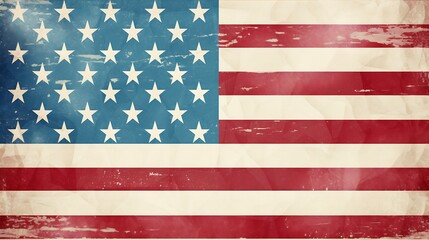 Vintage american flag background patriotic usa flag old glory stars and stripes red white and blue texture