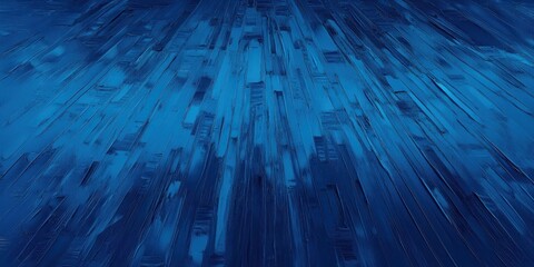 Abstract close-up of blue textured surface with linear patterns and dynamic brush strokes creating a sense of movement and depth