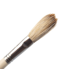 Fototapeta premium Closeup of a round paint brush isolated on transparent background