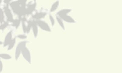 Soft Leaf Shadow Background &ndash; Gentle Yellow Beige Botanical Silhouette Design