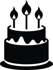 birthday cake vector illustration