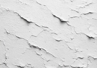 Obraz premium close-up of a white painted wall with peeling and cracked paint creating an aged and weathered texture