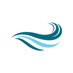 Naklejka premium blue sea water high wave design