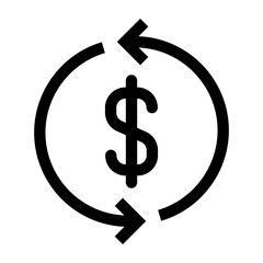 Obraz premium Dollar Return Icon