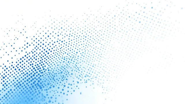 Abstract blue dotted halftone motion graphic background for presentation