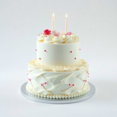 wedding cake with candles