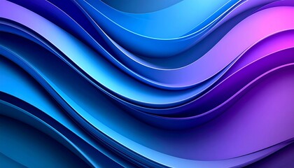 Obraz premium Abstract blue and purple wavy design