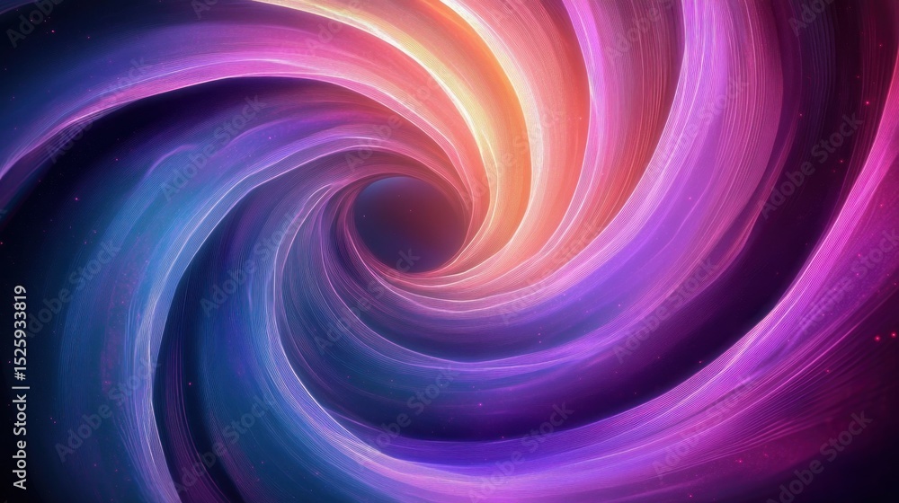 Aufkleber abstract swirling vortex with vibrant gradient colors transitioning from deep blue to pink and orang