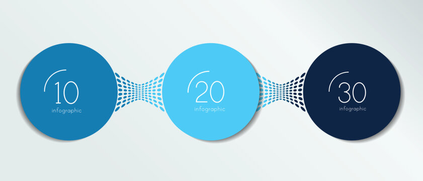 3 elements scheme, diagram. Three connected circles. Infographic template.