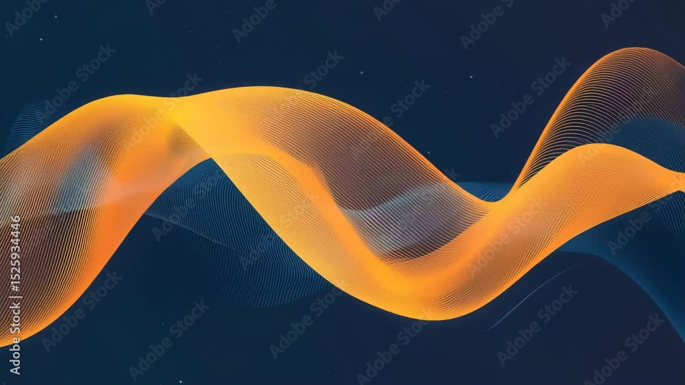 Poster dynamic abstract wave colorful gradient smooth lines in digital art flow