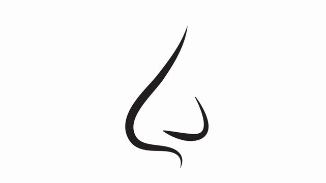nose icon animation illustration  flat