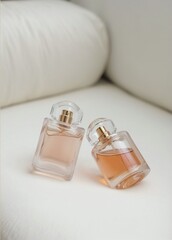 Women perfume in beautiful bottles
