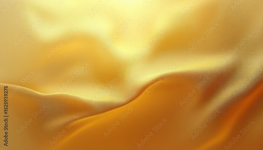 Aufkleber close-up view of smooth golden satin fabric with soft folds and gentle gradients creating a luxuriou