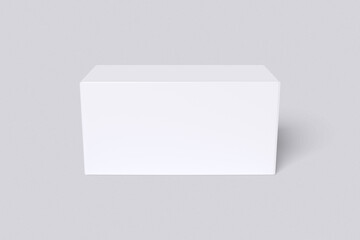 White horizontal or wide box with grey background color for mockup template