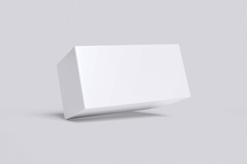 White horizontal or wide box with grey background color for mockup template