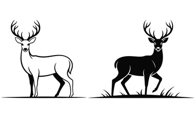 deer silhouette vector