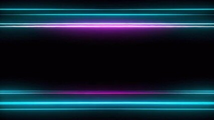 Elegant Glitch Background – Horizontal Neon Streaks in Cyan & Magenta - Powered by Adobe