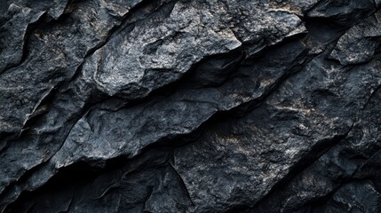 Dark Rough Rock Texture  Black Stone Background