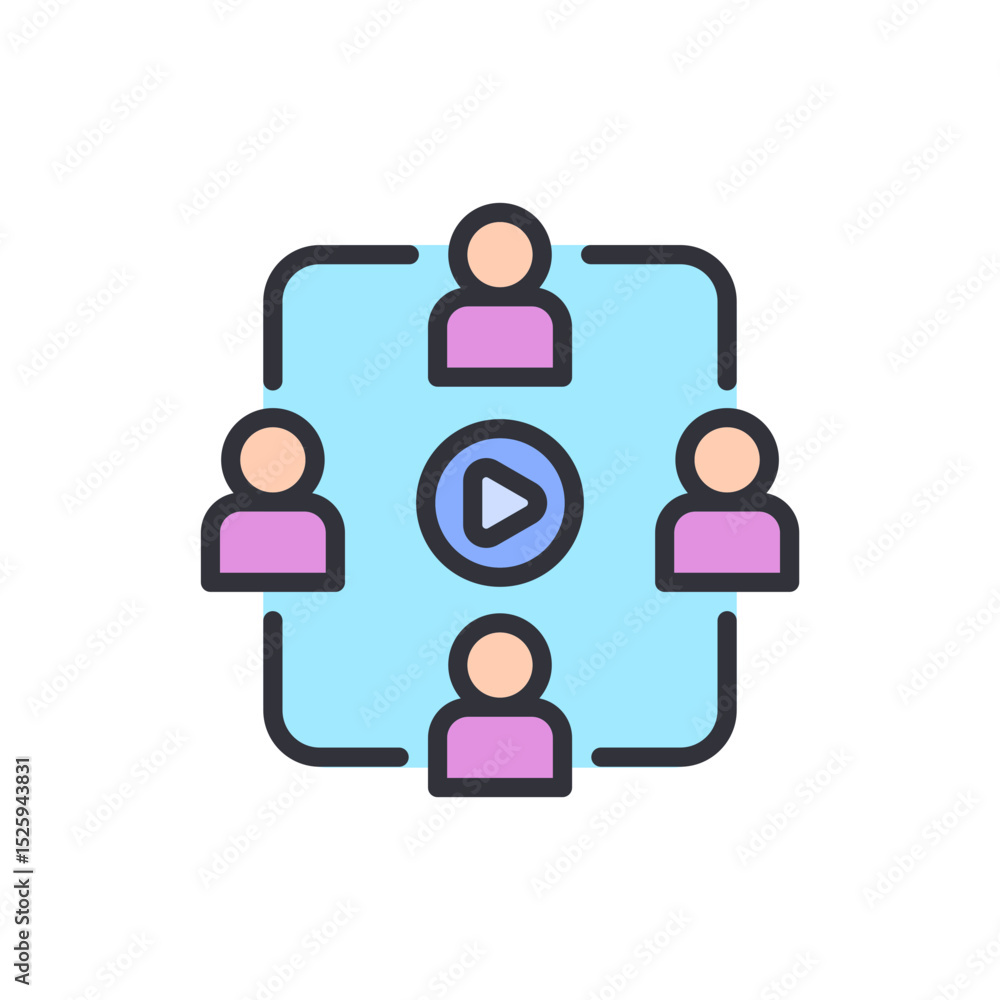 Poster retro instant camera icon design in trendy style, isolated object