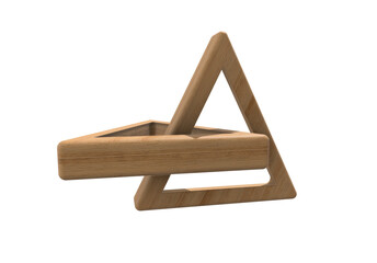 3d wooden triangles transparent png