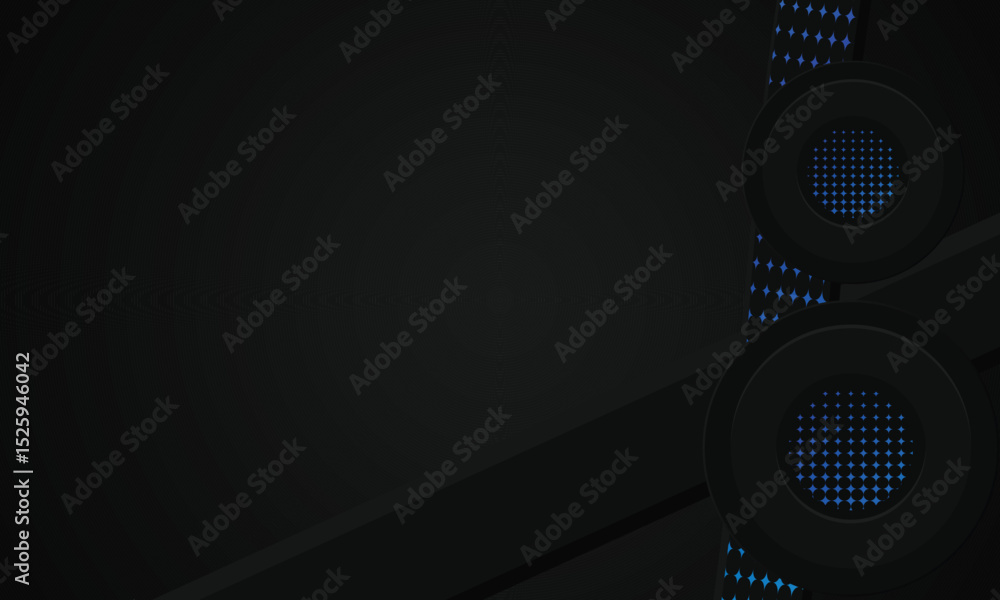 Poster abstract dark wallpaper background with gradient blue shape element design