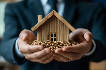 Realtor explaining details of mortgage to couple, providing expert advice and assistance during the home-buying process, Generative AI