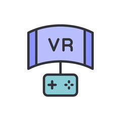 Stylized Representation Of Virtual Reality Gaming Technology Experience