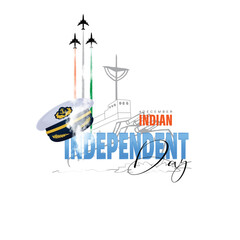  Happy Independence Day India. Social Media Wishes Post Design Template Vector 
