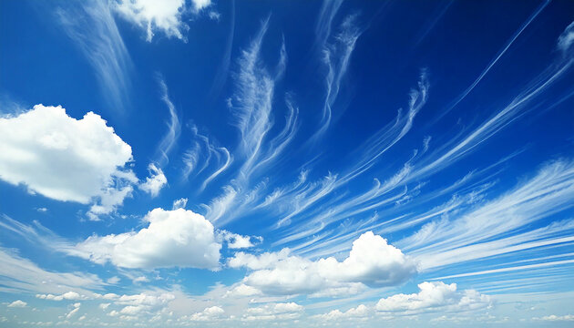 Fototapeta 青空　雲　生成AI　背景　