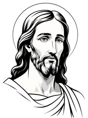 Jesus Christ Isolated vector illustration