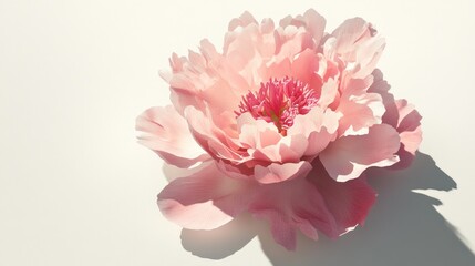 Pink Peony Blossom in Sunlight
