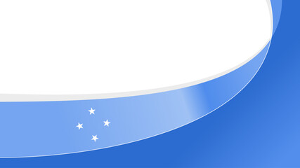 waving micronesia flag ribbon background with copy space for text. micronesia national day