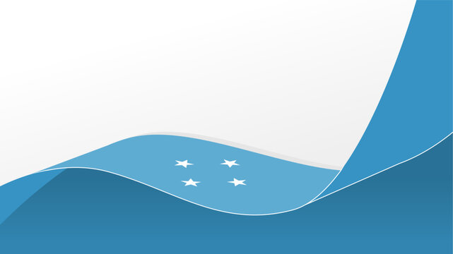 waving micronesia flag background with copy space for text. micronesia national day